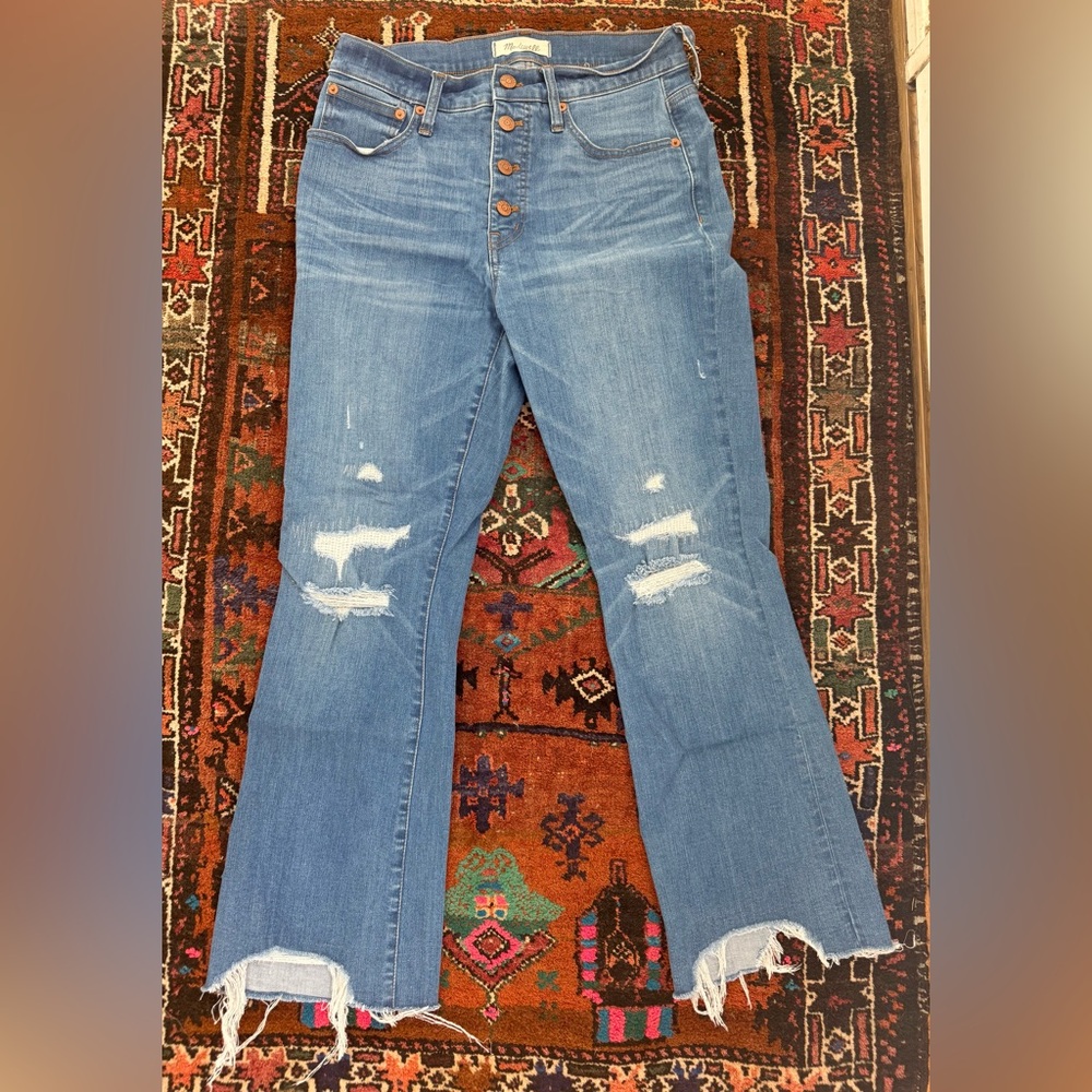 Madewell Cali Demi Boot Cropped Flare Jeans Size 28